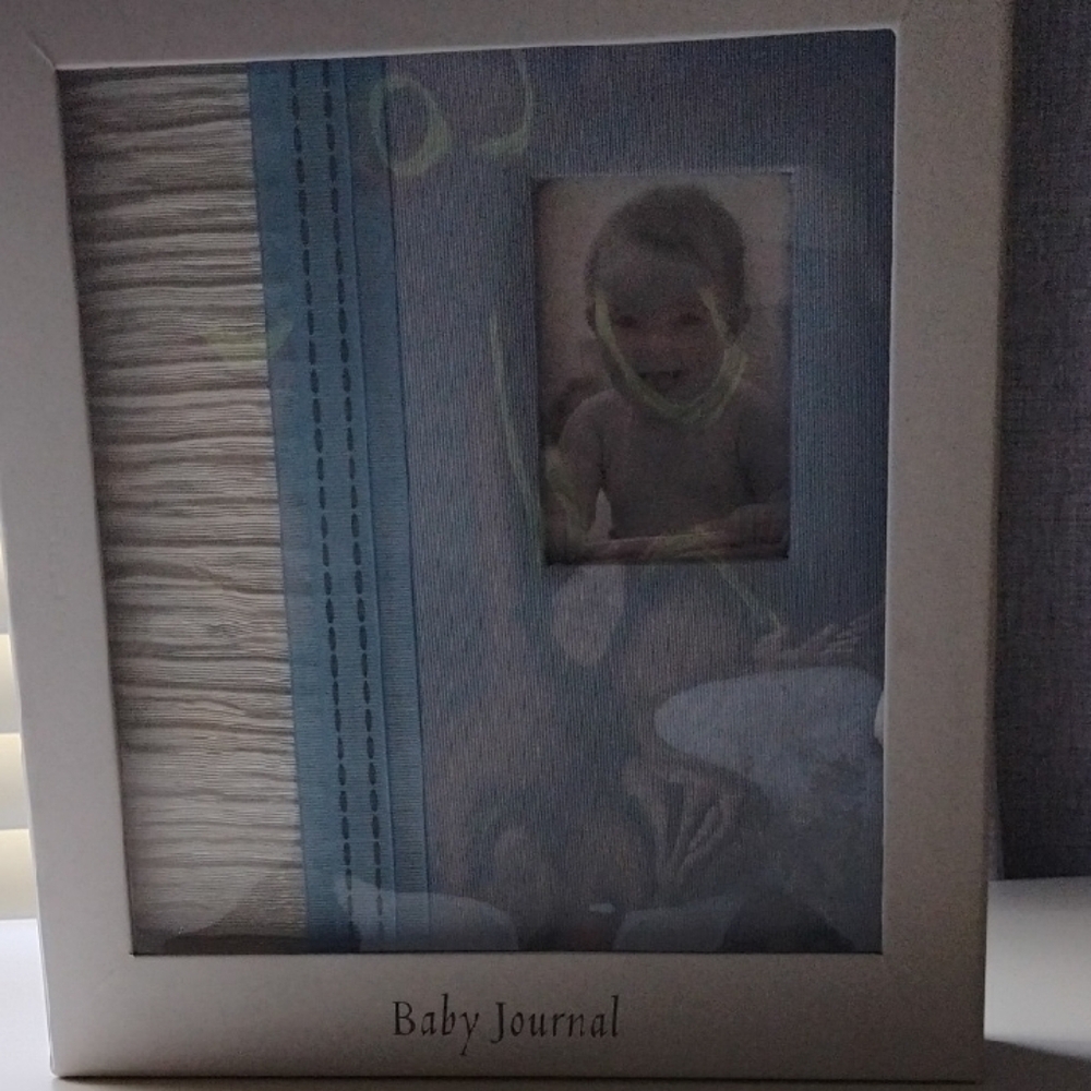 Baby Essentials Blue and White Baby Journal
